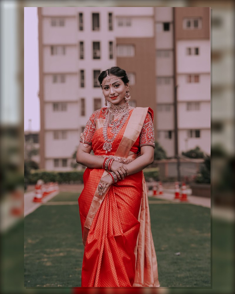 Madhuri Red Kanjivaram Saree