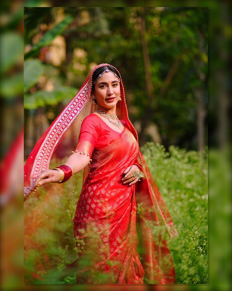 Vanita Red Silk Saree