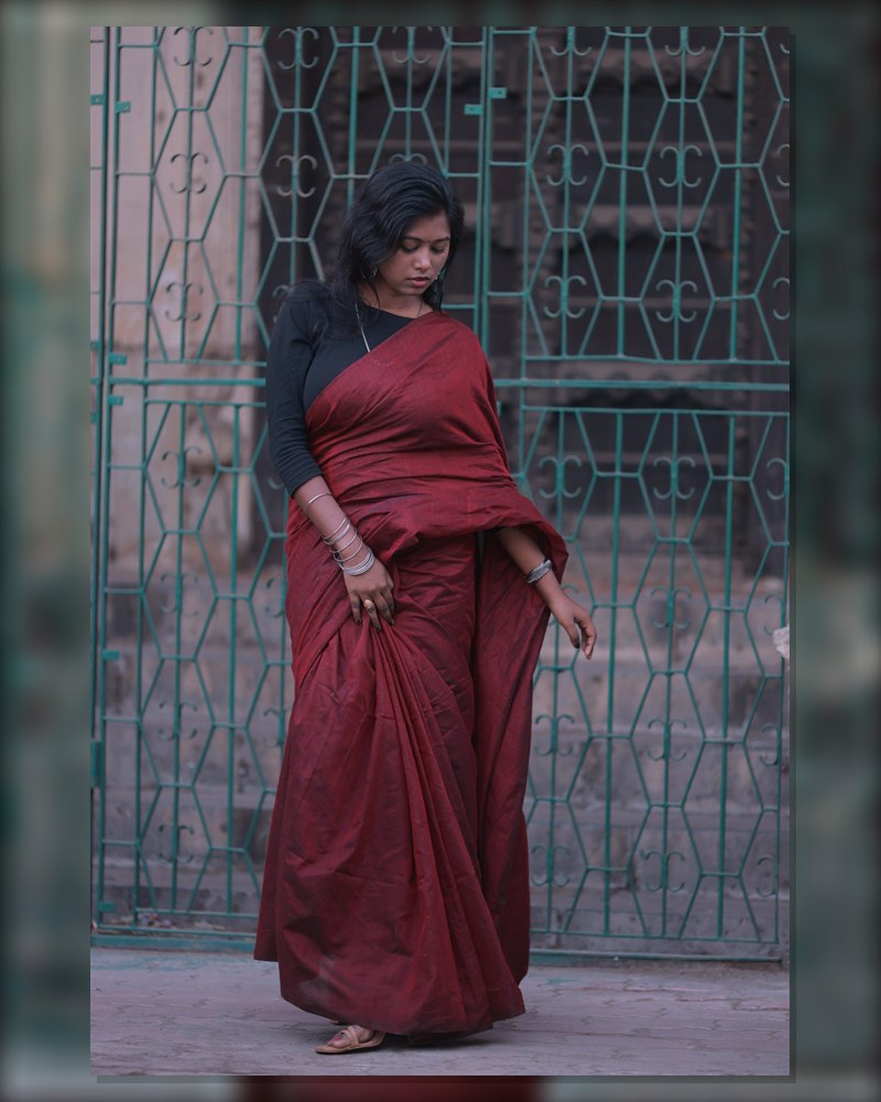 Anuradha Red Art Silk Saree